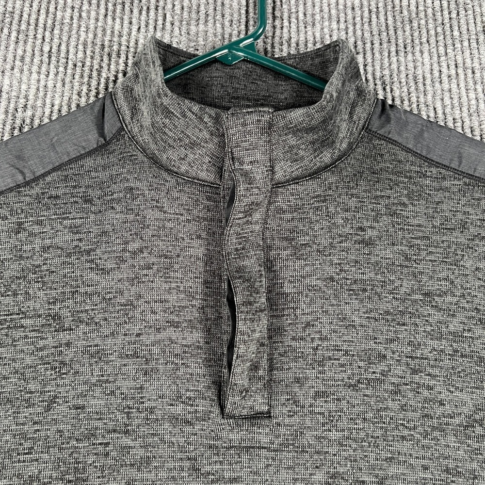 Greg Norman Sweatshirt Mens Medium Black Long Sleeve 1/4‎ Snap Mock Golf